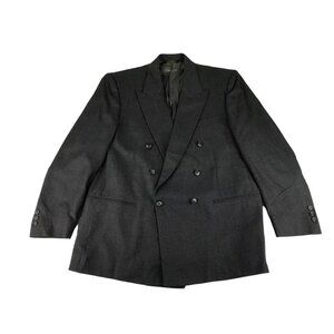 John Weitz‎ Mens Gray Long Sleeve Inner Pockets Double Breasted Blazer Jacket L